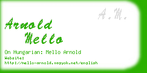 arnold mello business card